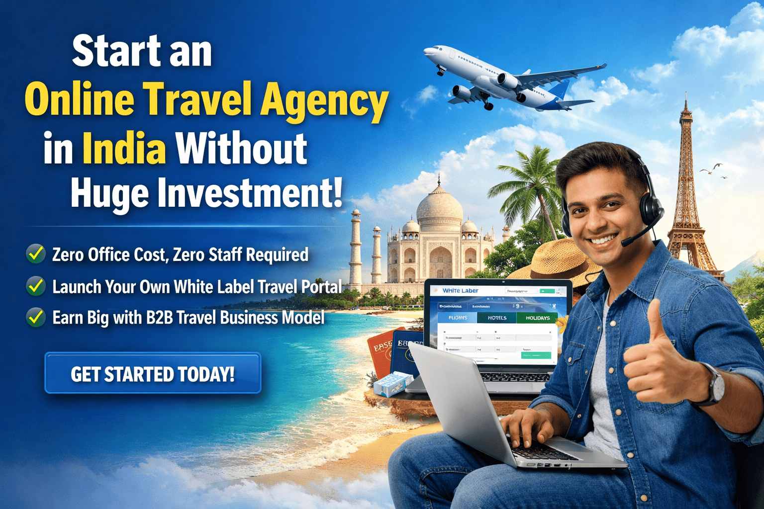 Start an Online Travel Agency in India Without Investment | B2B Travel Portal – CouponFares